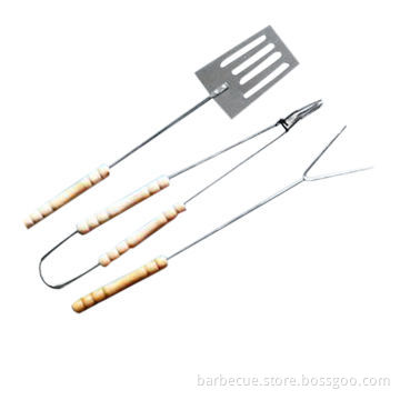 BBQ tool sets, 3-piece BBQ set packing, made of carbon steel, measures 36cm
